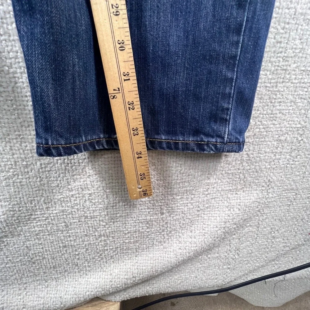Banana Republic Mens Straight Leg Jeans Medium Wash Blue Denim 35x33 Classic Fit